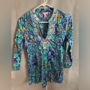 Lilly Pulitzer 100% Cotton Tunic Top